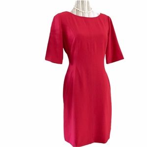 🎉HP🎉Tahari Red Sheath Dress Size 4P